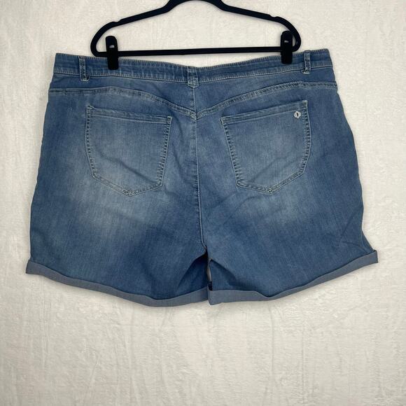 Democracy “Ab"solution Cuffed Jean Shorts 24W Two Pairs New With‎ Tags Blue - Picture 3 of 16